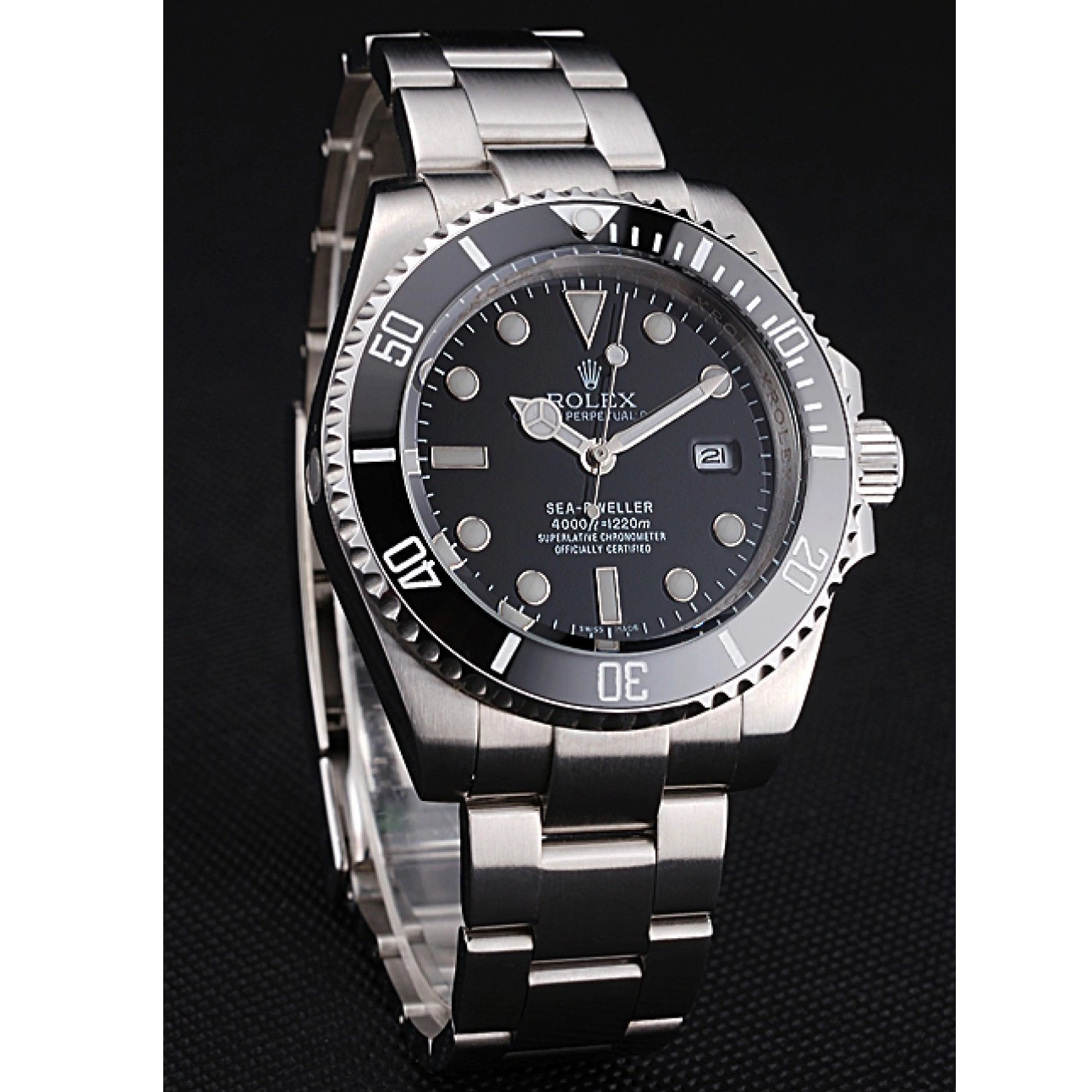 Aaa replica watch Sky Rolex Steel Bracelet Dwellerr Case Black Dial Stainless 622837 And 0621